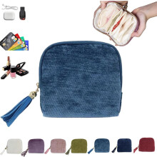 Light Blue Jewelry Zippered Pocket Case – Portable, Scratch-Resistant, Anti-Tangling Organizer for Earrings, Necklaces, Rings