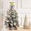 Mini Christmas Tree with Lights Gold Flocked 22in 5