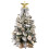 Mini Christmas Tree with Lights Gold Flocked 22in 8