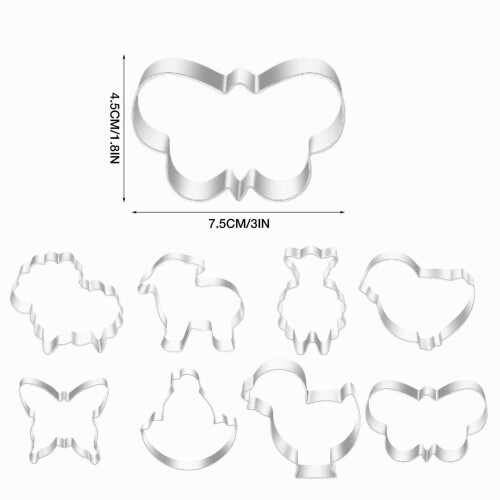 Sheep Lamb Goat Cookie Cutter Stainless Steel Easter Cookie Cutter AA 2
