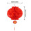 Red Paper Lanterns Honeycomb Ball Shape 20 Pack 2