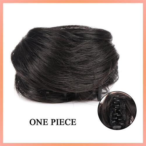 Space Buns Μαλλιά με 1 τεμάχιο μίνι κλιπ σε συνθετικό σινιόν ντόνατ 1