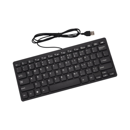 Πληκτρολόγιο USB με καλώδιο 72 πλήκτρων, αθόρυβη ανάδραση με αφή, εξοικονόμηση 2