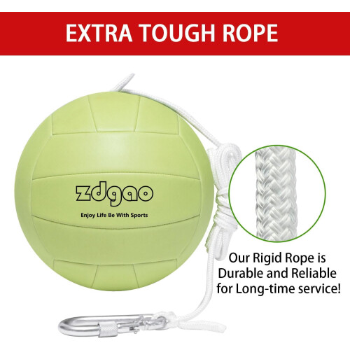 Φορητή μπάλα Tetherball-Glow in The Dark για αντικατάσταση με καραμπίνερ, αντλία μπάλας με 1