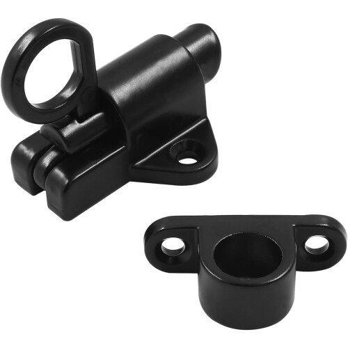 2 Pcs Self Closing Gate Latch Spring Loaded Latch Lock, Black Automatic Gate Latch Small Window Latch, Heavy Duty Spring Latch Security Door Latch 2