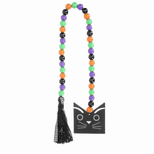 1 perle en bois décorative pour Halloween 2