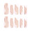 Unhas postiças de acrílico com design francês elegante, fáceis de aplicar e remover. 8