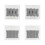 4-delige ABS toiletbrilbumperset 4