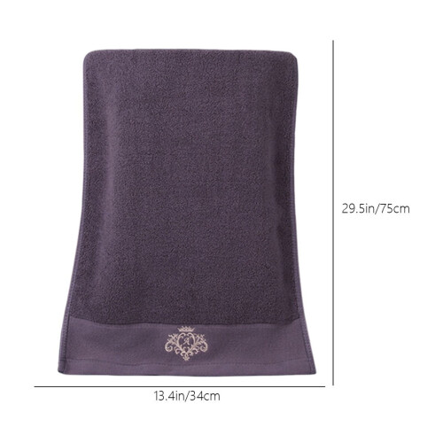 Toalha de rosto de algodão marrom 76 x 152 cm (30 x 60 polegadas) com tecido atoalhado grosso 2