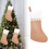 Bas de Noël blancs de 35,5 cm avec bordure dorée 2