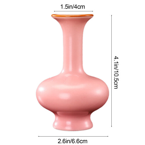 Macaron Ceramic Vase – Slender Neck, Pink, 1 pc 1