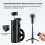 Selfie stick magnetico 4 in 1 con rotazione a 360 e telecomando wireless, compatibile con iPhone e Android. 4
