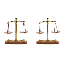 2X Vintage Balance Scales Ornament Miniature Accessories Metal Antique Justice Scale Model Home Office