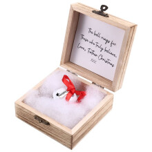 Weihnachtsglocke „Magic Faith", Weihnachtssouvenir „Magic Faith", Weihnachtsbaum-Heimdekor-Souvenir, Weiß