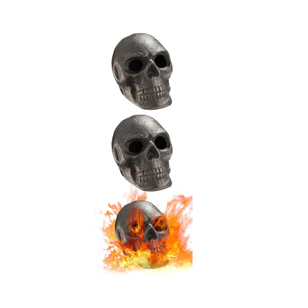 3Pcs Lava Skull Rocks Skull For Fire Pit Skeleton Fire Pit Heads Halloween Skull Shaped Fire Stones 4712152239097