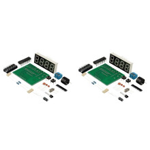 2X 4-Digit Digital Electronic Clock Kit, Microcontroller Digital Clock, 4-Digit Digital Clock Kit, Electronic DIY Kit