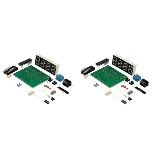 2X 4-Digit Digital Electronic Clock Kit, Microcontroller Digital Clock, 4-Digit Digital Clock Kit, Electronic DIY Kit