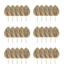 30Pcs Natural Dried  Leaves Tropical Dried  Fans Boho Dry Leaves Decor for Home Kitchen Wedding