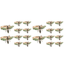 20 Stuks Libellen Servetring Gesp Legering Groene Insecten Libellen Druppel Diamant Gesp Papieren Handdoeken Servethouder