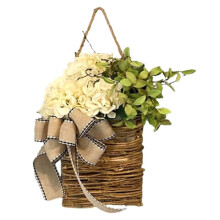 FrüHlings-Wildblumen-TüR-Blumenampel-Kranz FrüHlings-Willkommensschild Ostertag für HaustüR, Osterdekoration