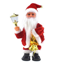 Neuheit SchüTtelnde Lichter und Glocken, Weihnachtsmann-Puppe mit Musik, Elektrische Schaukel, Spielzeug zum Weihnachtsmanntag