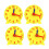 4pcs 4 Inch Student Learning Clock  Model Teacher Gear Clock 12/24 Hour School Learning Tools 1