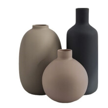 Ceramic Vase Round Cylindrical Flower Arrangement Hydroponics Flower Vase Desktop Decoration Ceramic Ornaments