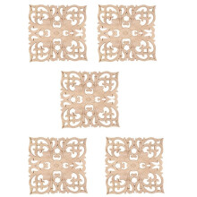 5X Aanbod van Houten Stickers Appliqué in Europese Stijl, Accessoires voor Echt Houtsnijwerk en Detailhandel. Houtsnijwerk 20X20X1Cm