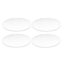 4X Transparent 3mm Thick Mirror Acrylic Round Disc Diámetro:60mm