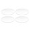4X Transparent 3mm Thick Mirror Acrylic Round Disc Diámetro:60mm 1