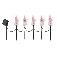 DéCorations de NoëL LumièRes Solaires DéCor de Jardin ExtéRieur Bonhomme de Neige-Ornements de NoëL DéCor de Jardin à éNergie Solaire C