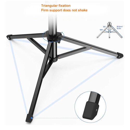 Treppiede da 64 pollici con telecomando e supporto per telefono, 210mAh 2