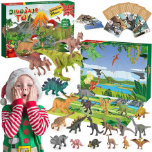 Calendrier de l'Avent Voitures Dinosaures à Rétrofriction - 24 Pièces