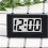 2X  Clock Triangle LED Screen Lectronic Digital Alarm Screen Desktop Clock for Home Office Table Bedroom Decor Black 3