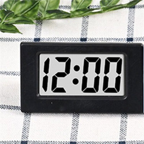 2X  Clock Triangle LED Screen Lectronic Digital Alarm Screen Desktop Clock for Home Office Table Bedroom Decor Black 2