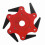 6-bladers ryddesakshode, 2,5 cm innvendig diameter, nylon og mangan 1