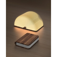 Lampe de lecture en bois avec éclairage d'ambiance LED, couleur noyer