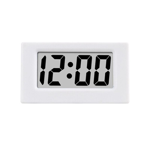 4X  Clock Triangle LED Screen Lectronic Digital Alarm Screen Desktop Clock for Home Office Table Bedroom Decor White 1