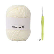 Soft Acrylic Yarn for Crochet and Knitting, 4-Ply Milk Cotton Blend, 25g Skein, Assorted Colors, DIY Craft Projects, Home Decor and Gift Making