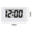 4X  Clock Triangle LED Screen Lectronic Digital Alarm Screen Desktop Clock for Home Office Table Bedroom Decor White 3