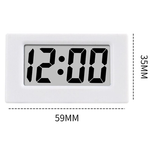 4X  Clock Triangle LED Screen Lectronic Digital Alarm Screen Desktop Clock for Home Office Table Bedroom Decor White 2
