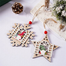 Pendentif de NoëL ÉTiquettes en Bois DéCor de NoëL DéCoupe en Bois Pendentif pour Arbre de NoëL en Bois Ornement à Suspendre de NoëL
