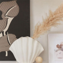 Schelpvormige Keramische Vaas in Scandinavische Stijl Home Decor Tafelblad Kunstbloem Planthouder Servies Bloemstuk A