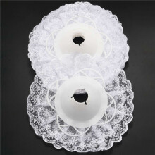 60Pcs Lace Bouquet Collar, Lace Collar DIY Bouquet Holder Wedding Bridal Bouquet Collar White Lace Decoration