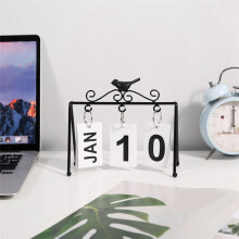 Bird Calendar Decor Office Calendar Standing Calendar Daily Desktop Calendar Desk Calendar Table Calendar,Black