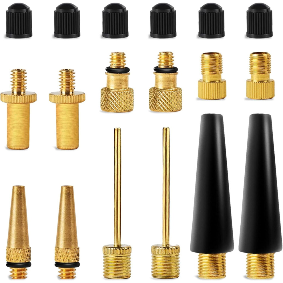 18-Piece Bike Valve Adapter Kit For Presta Schrader Dunlop 9058772276261