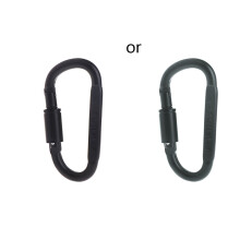 Twist Lock Carabiner Clips, Auto Locking Heavy Duty D Ring Carabiners Clip for Climbing Rappelling, D Shaped Carabiner