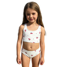 Mädchen-Badeanzug, zweiteiliger Badeanzug, süßer Bikini mit Trägern, Sommer-Tankini mit Blumenmuster für Teenager, Jugendliche, Schülerinnen,