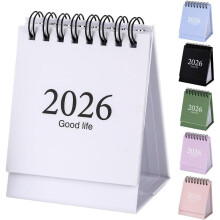 Mini-Tischkalender 2026–2027, 19 Monate, zweifach gewickelt