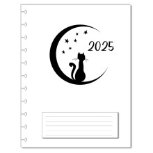 2025-ös havi tervező utántöltők 11 lemezes levéltervezőkhöz